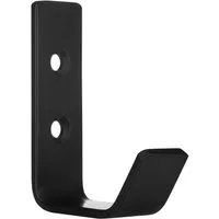 SO-TECH® Kleiderhaken Wandhaken, aus Edelstahl, 60 x 20 x 45 mm, (1-St), kleiner Jackenhaken mit abgerundeten Kanten schwarz