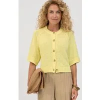 bianca Strickjacke RONA in sommerlichem Bändchengarn und Trendfarbe