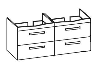 Artiqua 414 Waschtischunterschrank für Sentique 5126D0, Anthrazit Hochglanz, 414-WU4L-V40-7015-51 414-WU4L-V40-7015-51