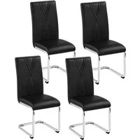 Yaheetech Esszimmerstuhl (4 St), 2/4/6er Küchenstühle-Set mit Metalluntergestell Polsterstuhl