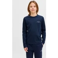 Jack & Jones Junior Langarmshirt JJCOLLEGE LOGO TEE LS CREW NECK JNR mit Logoprint