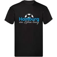 G-graphics T-Shirt Hamburg ein Leben lang (1-tlg) Herren T-Shirt mit einem Motiv für den echten Fan