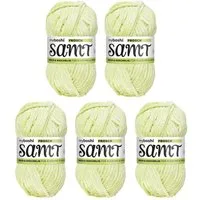 myboshi Samt Wolle, Chenille Garn Häkelwolle, 100 m (5-St., Samt Wolle Original Chenille Garn), Uni