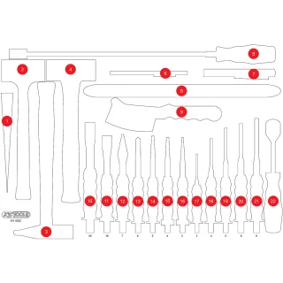 KS Tools Leere Schaumstoffeinlage zu 811.0022 - 811.0022-97