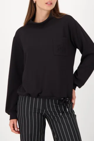 monari - Sweatshirt mit 3D-Druck schwarz - Gr. - 34