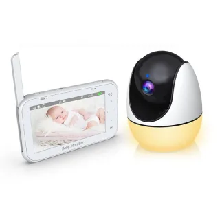 ABM200S HD Baby Camera with 4.3 Inch Screen Parent Monitor PTZ Infrared Night Vision Two-Way Audio Built-in 8 Lullabies