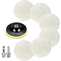 AFKSMILE Polierpad 9 Stück Polieraufsatz Winkelschleifer, 125mm Polierscheibe Polierpads, Auto Polierhaube für Exzenterschleifer Mit Klett Für Auto, Korkböden