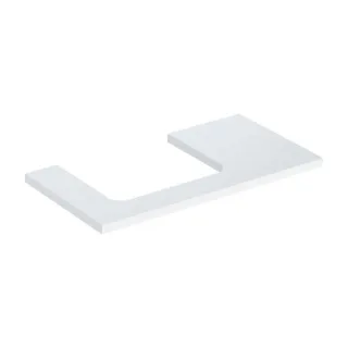 Geberit One Waschtisch-Platte 505303001 90 x 3 x 47 cm, weiß/lackiert hochglänzend, Ausschnitt links