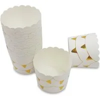 Frau WUNDERVoll Muffinform Muffin Backformen 50 Stück, groß Durchmesser 6,1 cm,Wimplekette gold, (50-tlg)