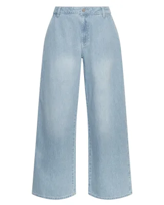 msch copenhagen - MSCHIngrid Lis HW Wide Jeans Light Blue Wash - Gr. - S