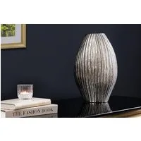 riess-ambiente Dekovase ELEGANCE 35cm silber antik - Metall, Hammerschlag Design, handmade (Einzelartikel, 1 St), Tischdeko als Accessoire für Wohn-, Ess- & Schlafzimmer oder Flur