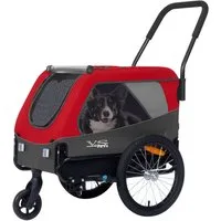 TIGGO Fahrradhundeanhänger Tiggo Medium Hundeanhänger & Buggy 2in1 Fahrradanhänger Hundebuggy