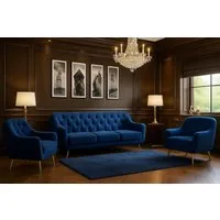 A&J MöbelLand GmbH Polstergarnitur BENITO: 3-Sitzer Sofa + 2 Sessel, (Bringen Sie mit dem stilvollen Set BENITO, bestehend aus einem großzügigen 3-Sitzer Sofa und zwei komfortablen Sesseln, Eleganz und Gemütlichkeit in Ihr Wohnzimmer., 3-tlg., Hochwe