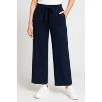Kendindza Collection Marlene-Hose Sommerhose Damen leicht 7/8 Palazzo Hose Damen Sommer Marlenehose Stoffhose Wide Leg elegant Dehnbund Elastisch