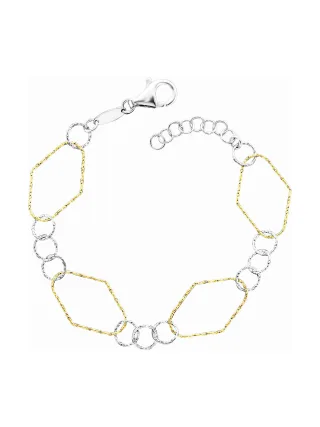Der Kettenmacher Fantasy Armband 925/- Sterling Silber rhodiniert/vergoldet 19