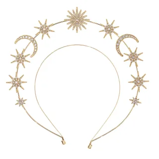 Haarreif "Mond und Sterne"
