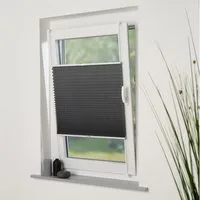 Liedeco Plissee Klemmfix-Plissee "Easy" – Hochwertiger Vliesstoff, Lichtschutz, ohne Bohren, verspannt, Klemmfix, Tageslichdurchlässig, blickdicht, Einfache Montage ohne Bohren