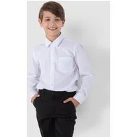 SANDER STELLAN Langarmhemd Kinderhemd weiß Jungen Hemd Kinder Party Hemd Slim Fit festlich, elegant