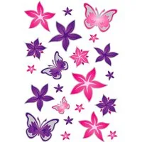 Hermann Schütz Aufkleber Aufkleber Schmetterlinge und Blumen 300 x 200 mm
