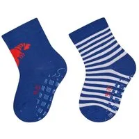 Sterntaler® ABS-Socken ABS Socken 2er-Pack Krebs (2-Paar, 2er-Pack) ABS Socken 2er-Pack, Krebs & Ringel, rutschfest, weich & atmungsaktiv