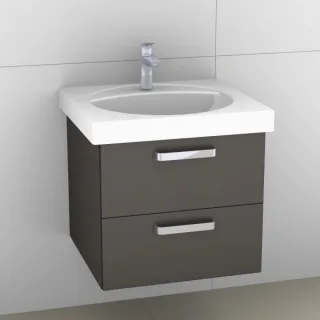 Artiqua 413 Waschtischunterschrank für Preciosa 253230, 253240 Stahlgrau Metallic, 413-WU2L-K37-7141 413-WU2L-K37-7141-88