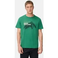 camel active Print-Shirt mit Rundhalsausschnitt Kurzarm
