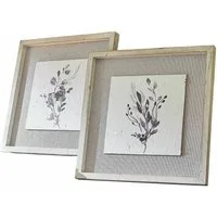 Mirabeau Wanddekoobjekt Bild 2er Set Ylivane weiß