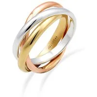 Elli Fingerring Wickelring Trio Trini Basic Schmuck Geschenk 925 Silber, Ring Set