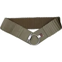 MIRROSI Taillengürtel Leo Unifarbe breit 8cm für Taillenumfang 85 bis 110cm, ONESIZE (Unifarben, Angenehmes Tragesgefühl, Leopard Muster) Breiter Stretch Gürtel