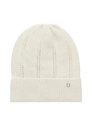 s.Oliver Red Label - Strickmütze mit Umschlag beige - Gr. - ONE SIZE