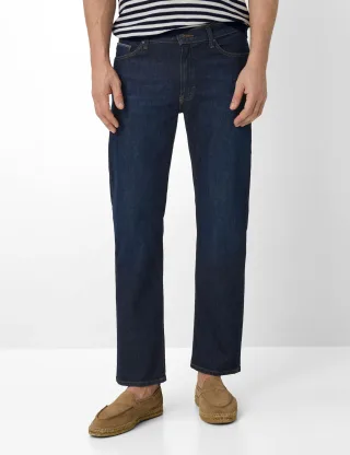 Brax Herren Five-Pocket-Hose Style CLINT DARK VINTAGE USED, denim dunkelblau, Gr. 35/36