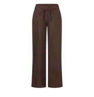 MAC - Stoffhose mit weitem Bein und Tunnelzug braun - Gr. - 32