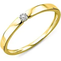 Miore Diamantring MIN924R - aus 9 Karat Gelbgold (375) mit 0,05 Karat Solitär Diamant, Ringabmessungen Breite 2mm Höhe 1,5mm