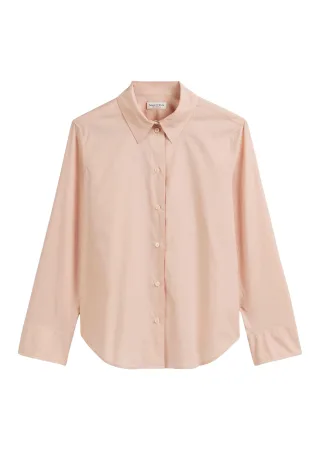 Marc OPolo Casual - Bluse A-Shape aus Papertouch-Popeline pink/orange - Gr. - 38