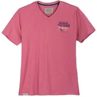 redfield V-Shirt Redfield XXL T-Shirt V-Neck modisch dunkelrosa