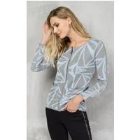 Passioni Cardigan mit geometrischem Muster