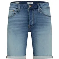 Jack & Jones Bermudas 2027 MAIN #1 blau, Casual, Baumwolle, Unifarben, Regular Fit, Mittel