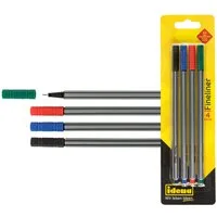Idena Fineliner Idena Fineliner 0,4mm rot blau grün schwarz 4 Stück