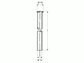 Schell Kupferrohr 1/2" Bördel d:12mm 1000mm chrom 497230699
