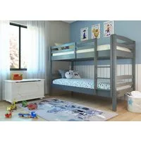Inter Link Etagenbett Annika, teilbar in 2 Kinderbetten 90x200, extra stabile Pfosten, Massivholz
