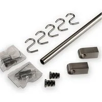 SO-TECH® Küchenrückwand Küchenreling Edelstahloptik 600-1200 mm - Rohr-Ø 16 mm