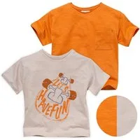 People Wear Organic Kurzarmshirt im Doppelpack, aus Bio Baumwolle