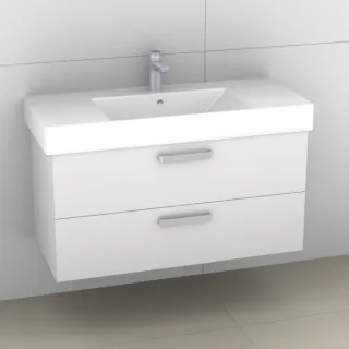 Artiqua 412 Waschtischunterschrank für Strada K0790 Weiß Hochglanz, 412-WU2L-I20-7016-68 412-WU2L-I20-7016-68