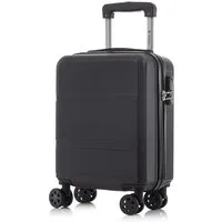 YONSLY Handgepäckkoffer Hartschalen-Reisekoffer Trolley Rollkoffer für Reisen von S bis XL, 4 Rollen, aus ABS und Aluminium, mit Zahlenschloss und weichem Gummigriff
