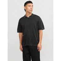 Jack & Jones Kurzarmpullover JJELEO KNIT POLO SS LN mit Polo Kragen