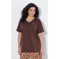 Ulla Popken T-Shirt T-Shirt Rückenmotiv Oversized Rundhals Halbarm