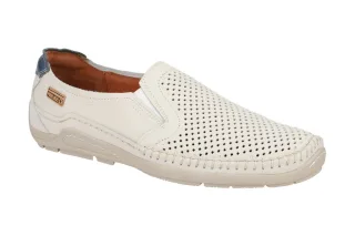 Pikolinos 06H-3126 Azores Herren Slipper Wei? Espuma Nautic Bequeme Halbschuhe