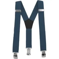 Fabio Farini Hosenträger Schmales Y-Design mit 2,5cm Breite verstellbar mit extra starken Clipverschluss, Blau