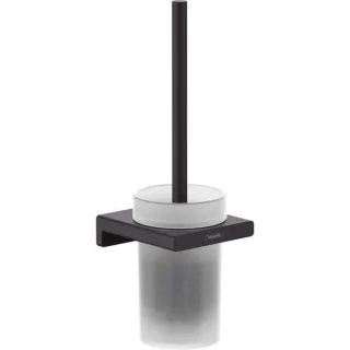 hansgrohe AddStoris WC-Bürstengarnitur 41752670 Wandmontage, Metall, Glas, mattschwarz