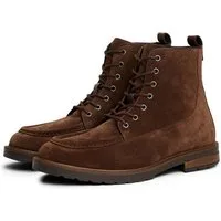 Tommy Hilfiger CLEATED HILFIGER W SDE MOC BOOT Schnürboots, Schnürstiefelette mit modischer Mokassinnaht